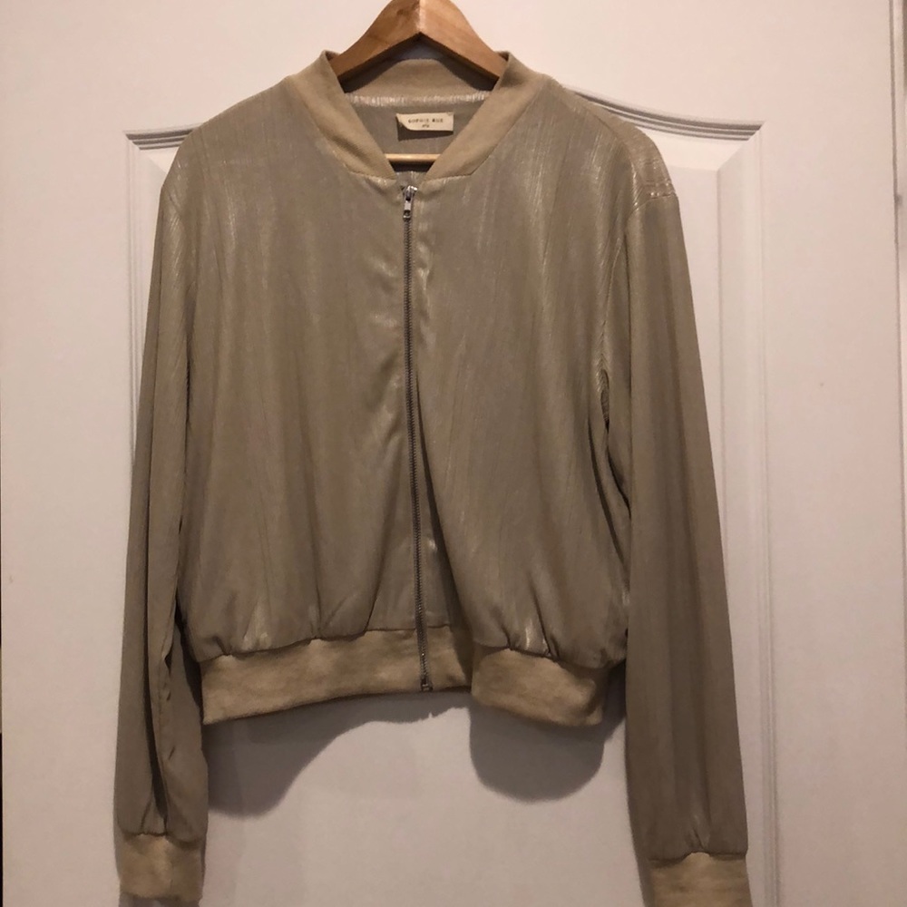 Gold Sophie Rue zip up jacket, size M